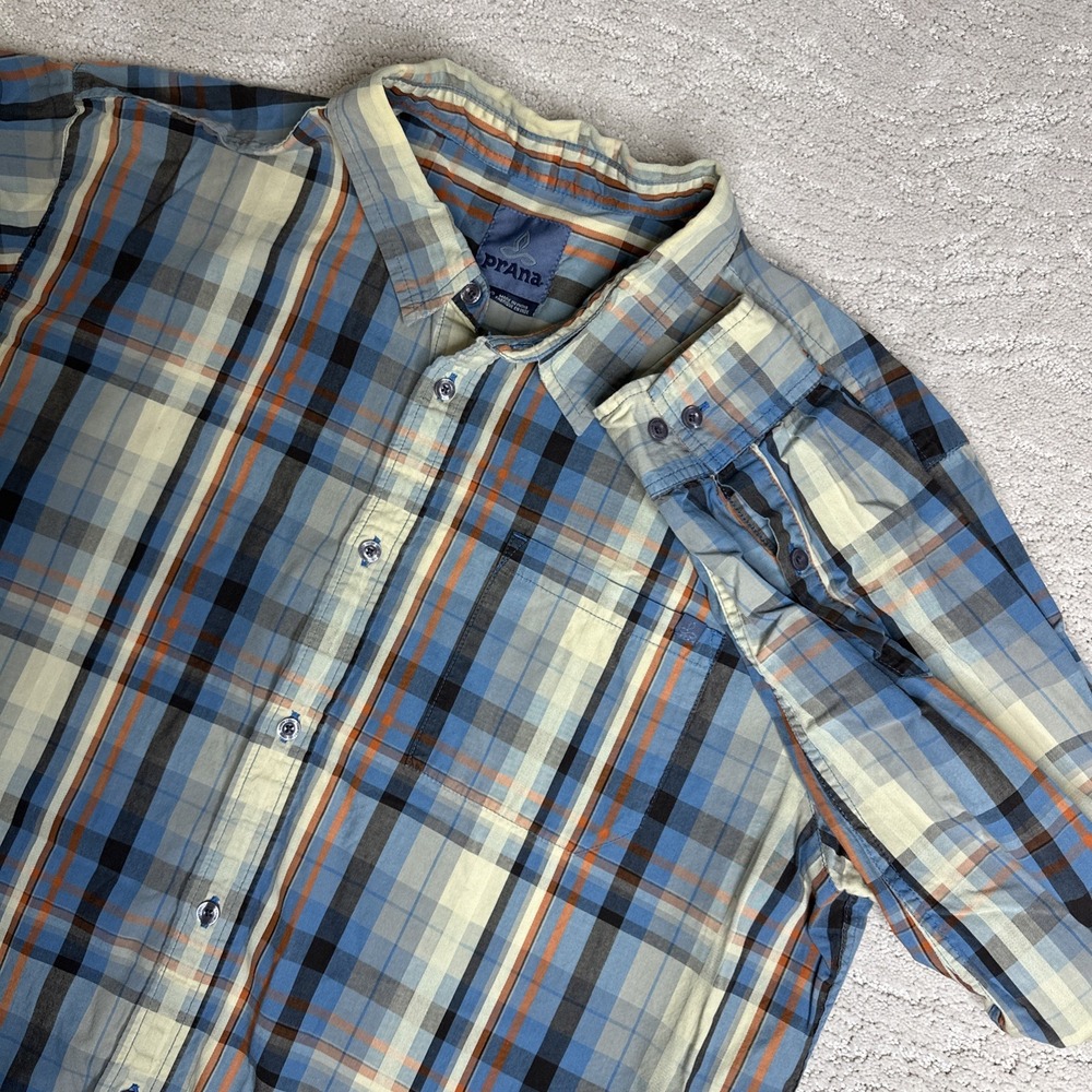 Men's‎ PrAna XL Long Sleeve Plaid Button Shirt